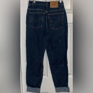 Vintage Levi's 512 Jeans Womens Size 10 Dark Wash 90s Slim Fit Tapered 27" waist